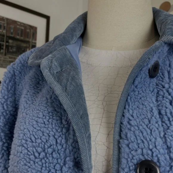 Alex Mill Blue Sherpa Work Jacket Medium - Picture 8 of 12